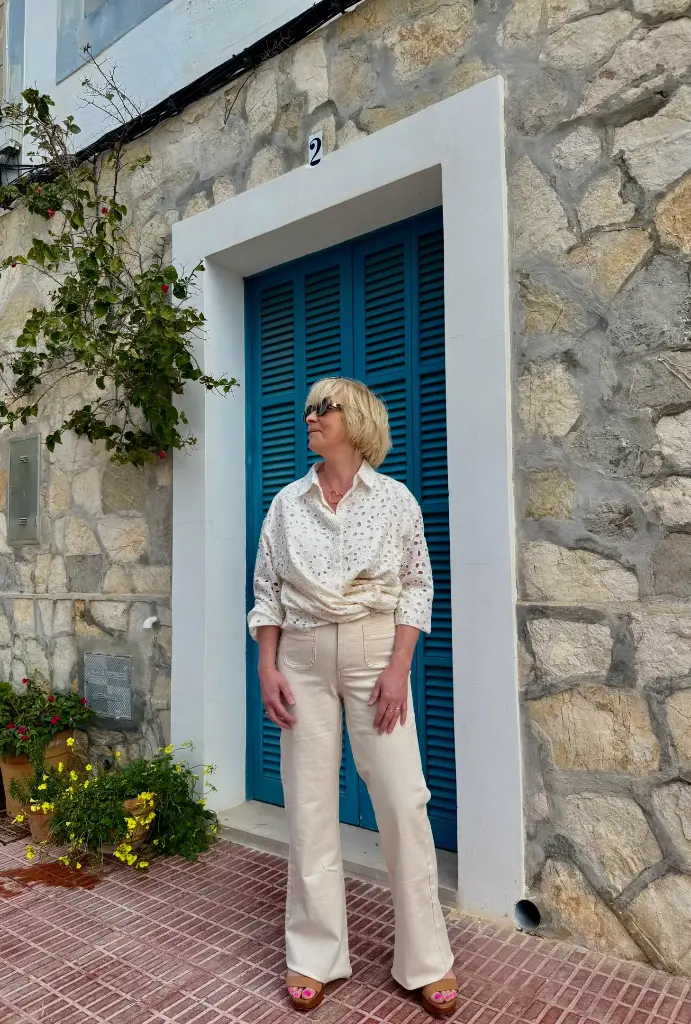 Jeans Flora beige 