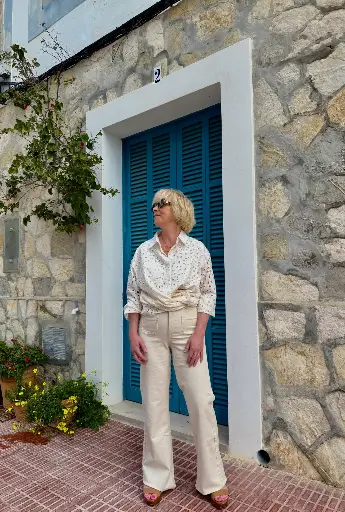 Jeans Flora beige 